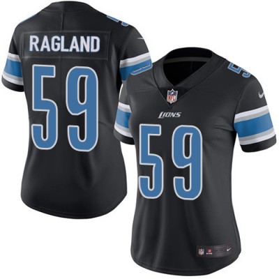 Nike Detroit Lions #59 Reggie Ragland Black Women's Stitched NFL Limited Rush Jersey